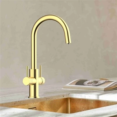 Robinet d'eau bouillante 4 en 1 doré
